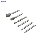 Набор мини-сверл Dremel, комплект из 6 насадок из быстрорежущей стали для фрезерного станка, шлифовальные фрезы для резьбы по дереву