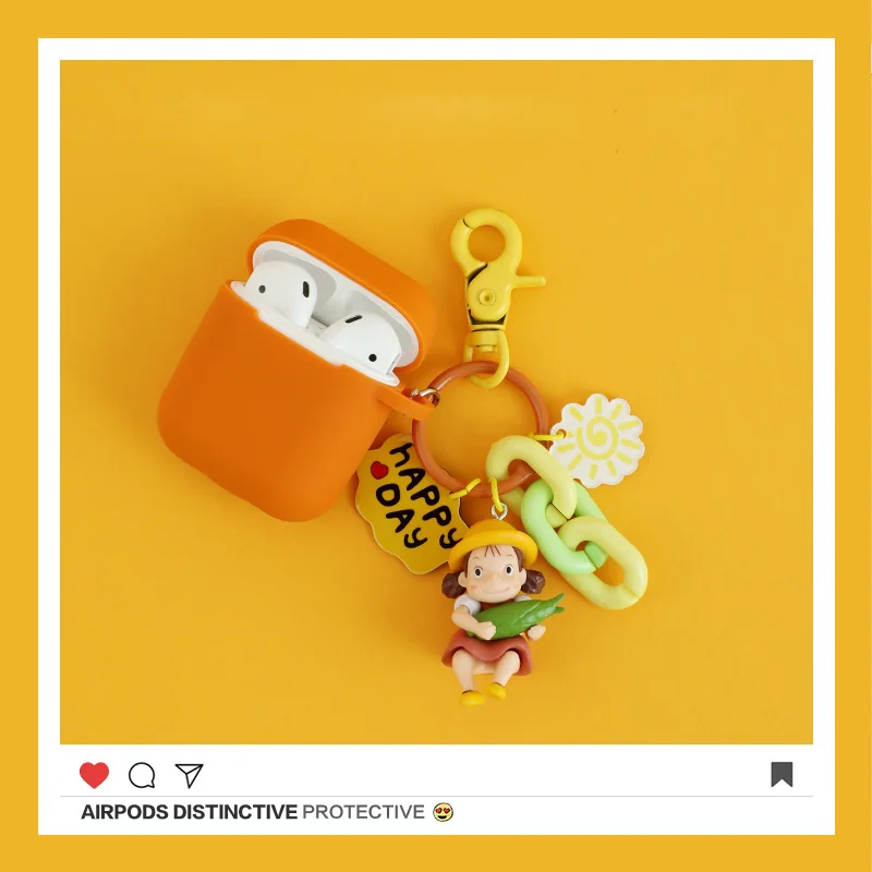 Милый мультяшный милый Декор для девочек беспроводной Bluetooth чехол наушников Apple