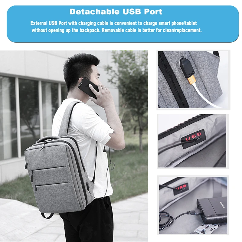 Cartinoe рюкзак для ноутбука с usb зарядкой, сумка для ноутбука для Macbook Air Pro 13/15 чехол, Противоугонный рюкзак, мужская дорожная сумка
