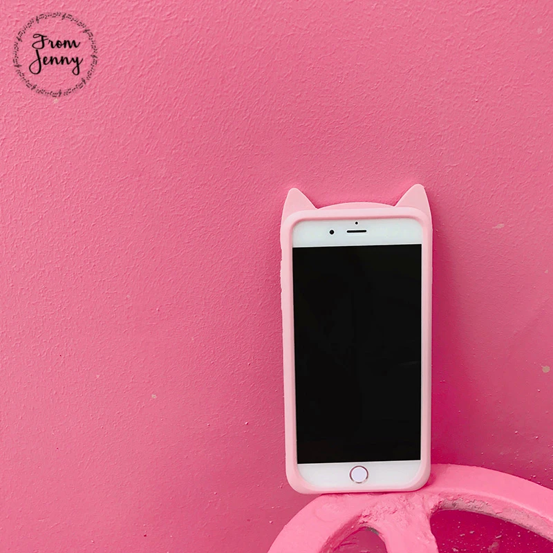 From Jenny милый шкаф с японскими 3d Kitty Cat чехол для телефона Apple iPhone 6 6s plus 7 + 8 плюс