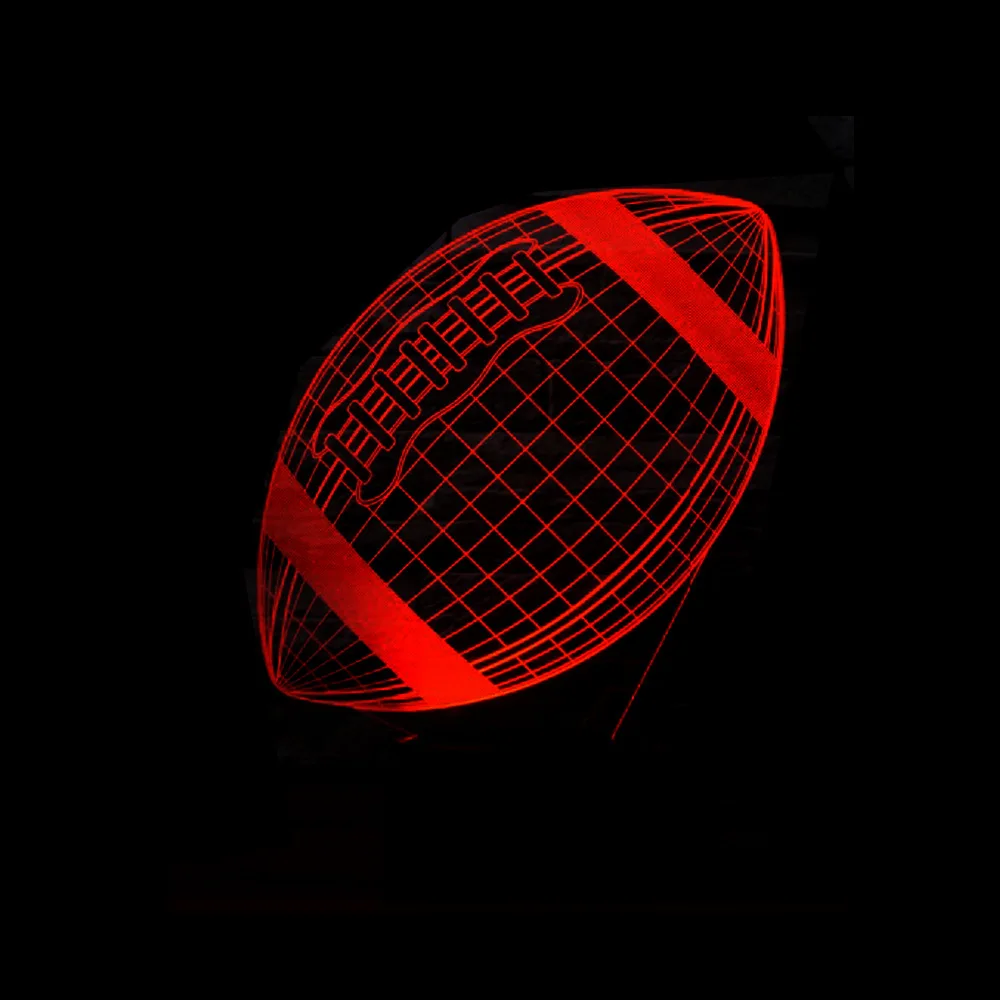 7 красочных 3d ночник Футбол Usb маленькая настольная лампа сенсорный пульт цветной