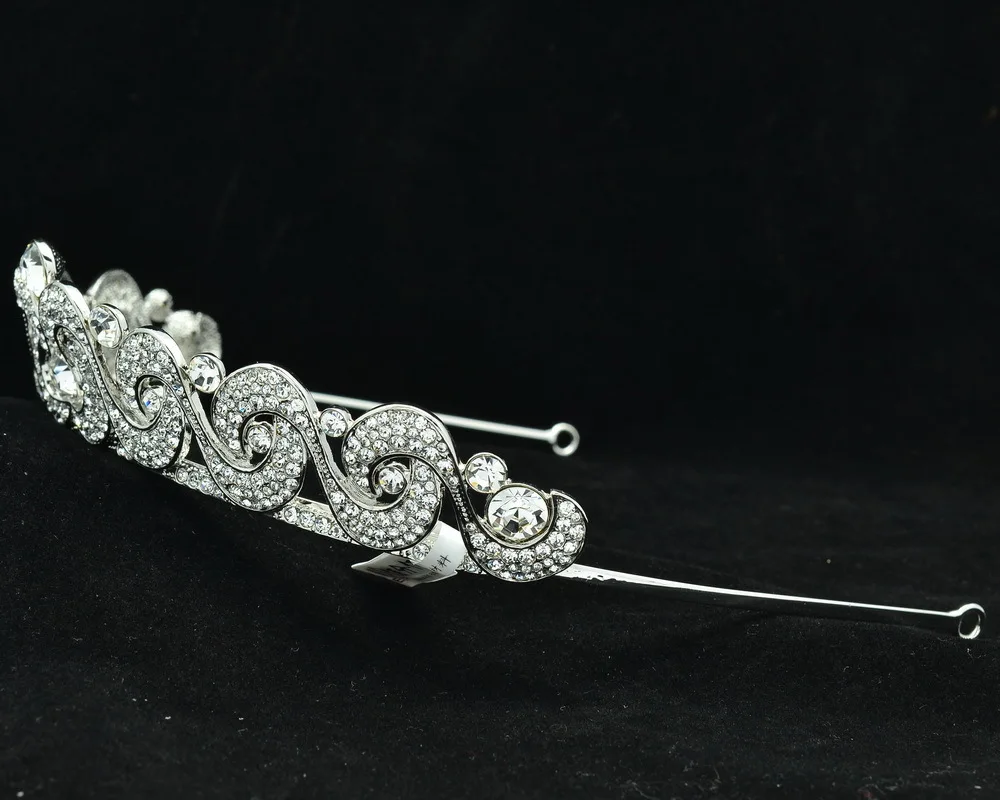 New 2015 H-Quality Moon Tiara Crown Head Piece Wedding Hair Accessories Quinceanera Tiaras and Crowns Austrian Crystal SHA8607 | Украшения