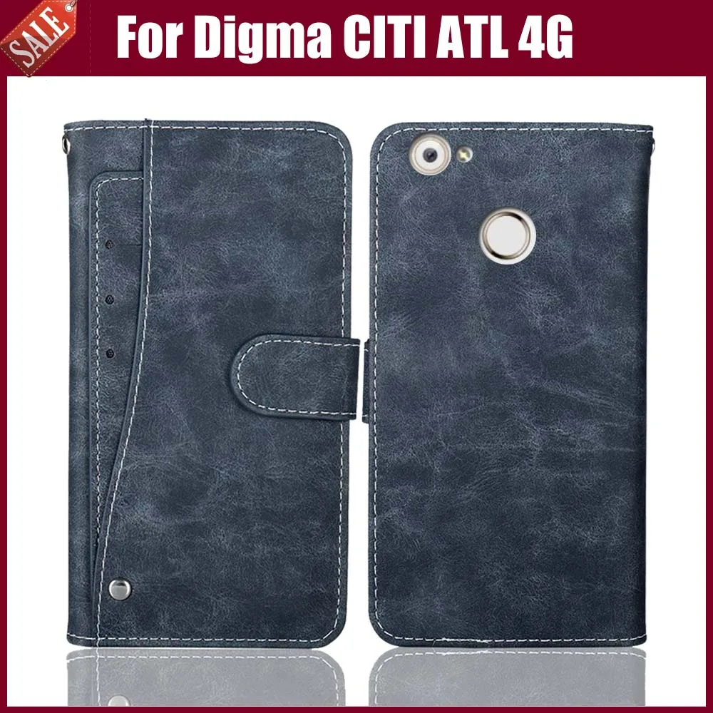 Новый дизайн! Чехол Digma CITI ATL 4G Роскошный кошелек винтажный кожаный флип-чехол для