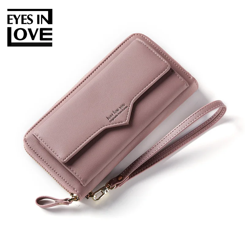 Женский кошелек Femal Wristlet для мобильного телефона вечеринки фиолетовый Cuzdan Carteira