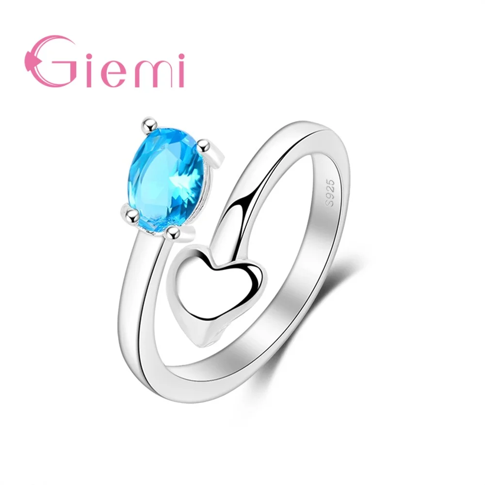 Изысканное романтическое Открытое кольцо в форме сердца регулируемого размера