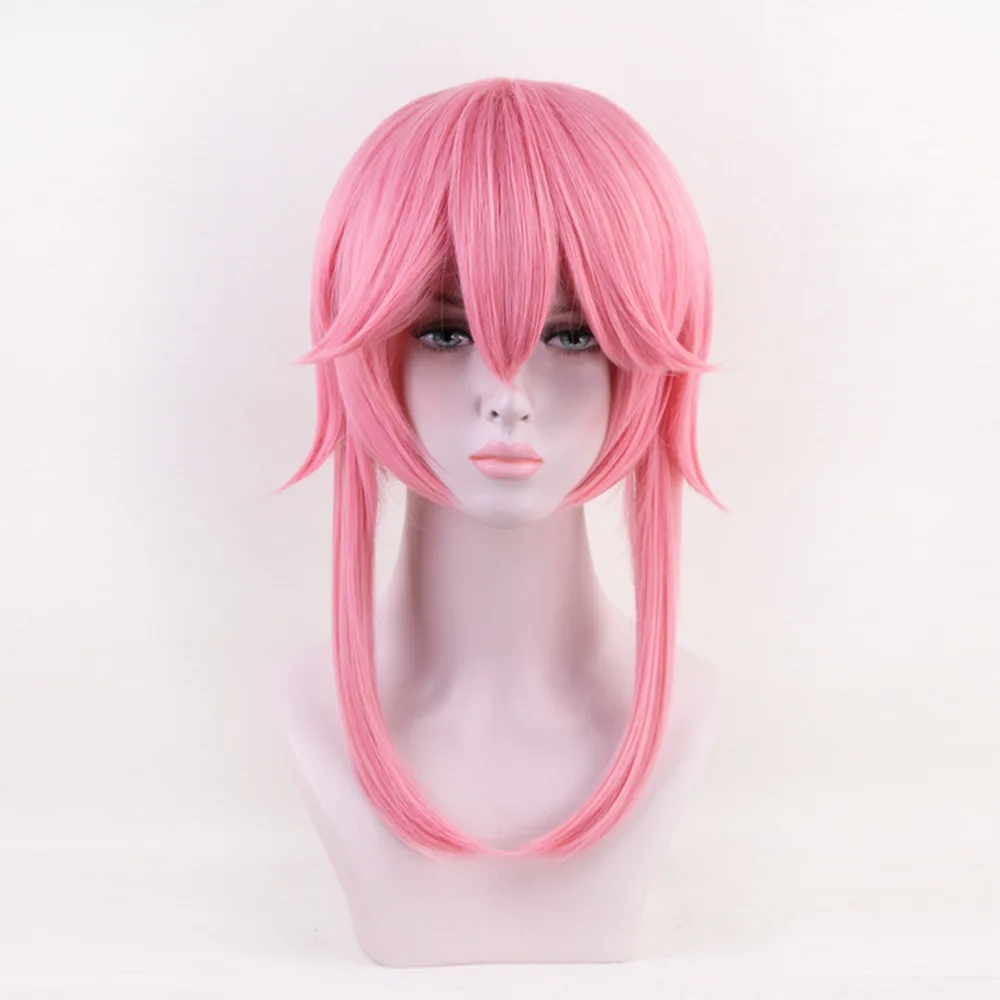 Fate/Grand Order Servant Cosplay Wig Tamamo no Mae Anime Hair Halloween Costume Pink Hairpiece Wigs With Clip On Ponytail
