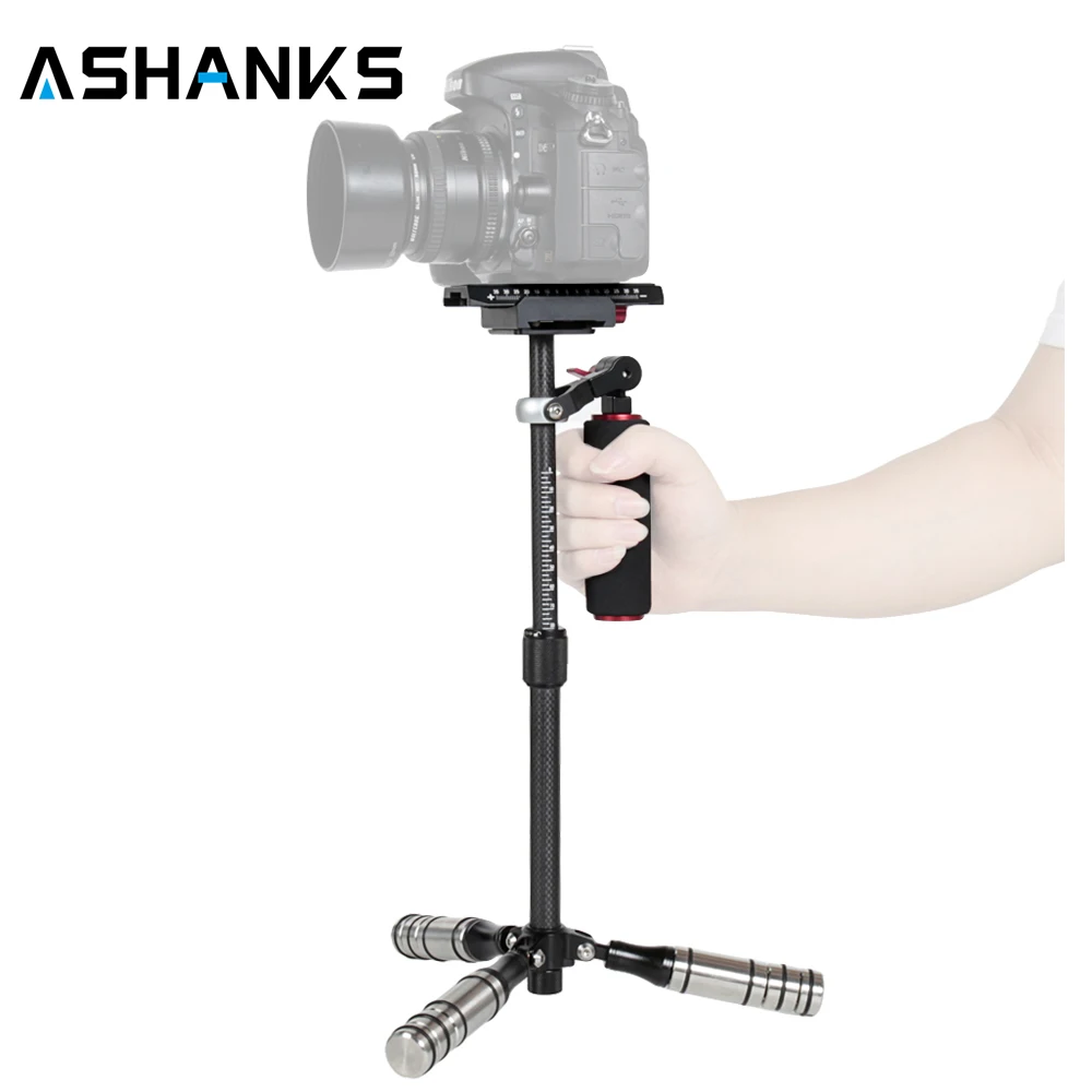 ASHANKS фотография Dslr Mini Steadycam Ручной Стабилизатор камеры стедикам из углеродного