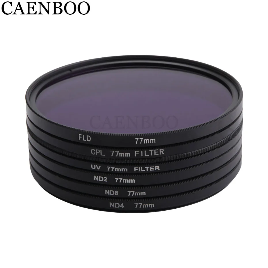 CAENBOO фильтр для камеры CPL Polar + UV фиолетовый ND2 4 8 сумка 49 52 55 58 62 67 72 77 82 мм набор Canon EOS
