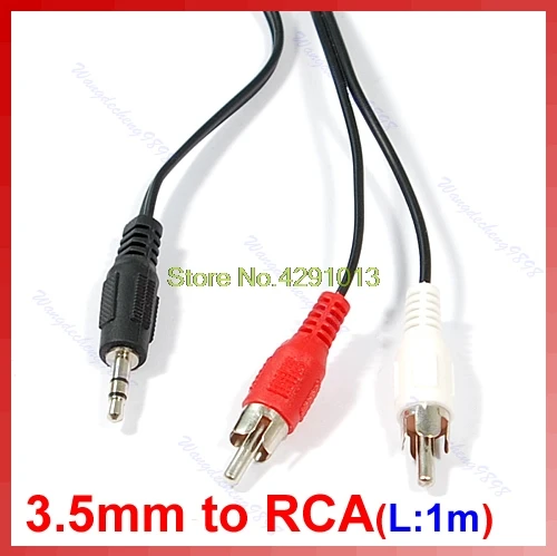 3 5 мм разъем для 2 RCA аудио адаптер кабель Ipod MP3 1 м Новая Прямая поставка