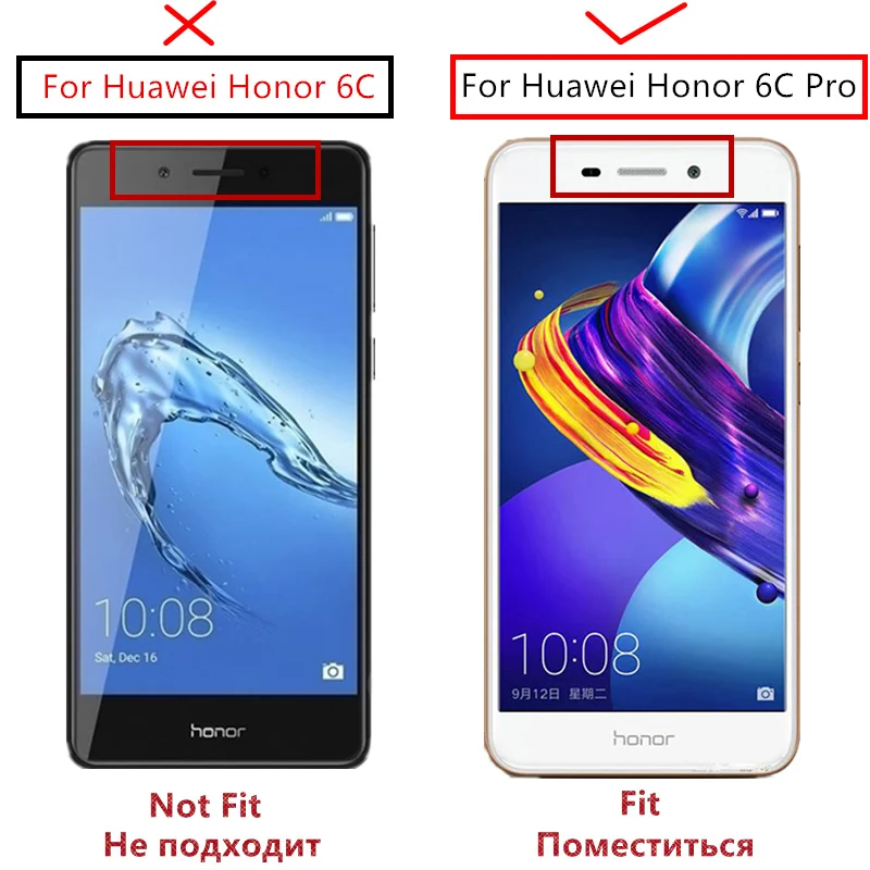 2 шт. закаленное стекло huawei Honor 6C Pro Защитная пленка для экрана V9 Play стеклянная 5