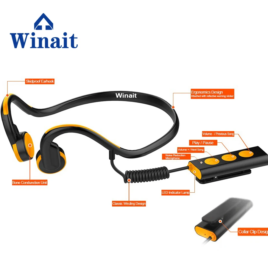 Winait Bluetooth V4.1 спортивные наушники игровая гарнитура LF19 костная проводимость