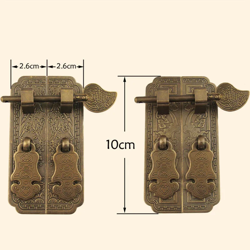 Vintage Brass Handle Kitchen Drawer Cabinet Door Bamboo Flowers Furniture Knobs Hardware Cupboard Pull Handles 10*2.6cm 1 Set |
