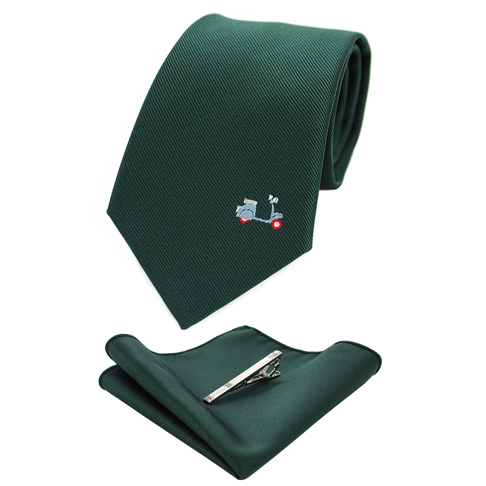 Модный мужской галстук 8 см, шелковый галстук, карманный квадратный платок, брошь, набор, ручная работа, логотип, разноцветный жаккардовый галстук, деловые вечерние платья
