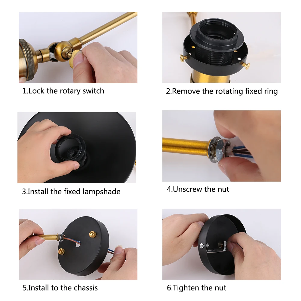 Винтажные настенные светильники современные промышленные лофты в деревенском