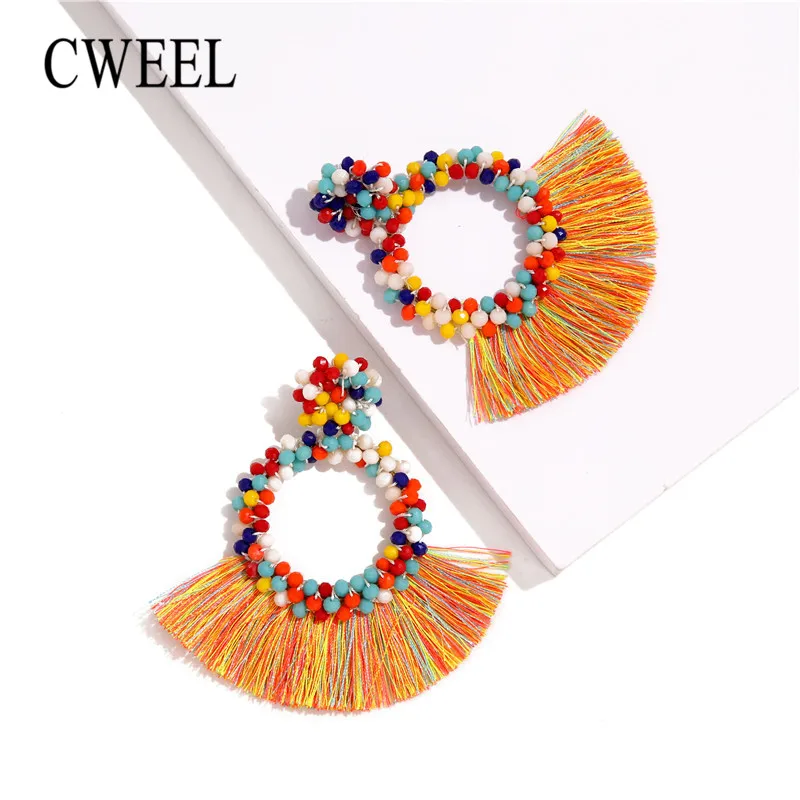 CWEEL горячая Распродажа Модные женские серьги ручной работы из бисера для