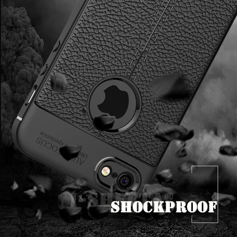 Shockproof For Apple iPhone 5 5s SE 3D Lychee Leather Texture Cover Ultra Thin Soft TPU Silicone Bumper Rubber Phone Case Fundas |