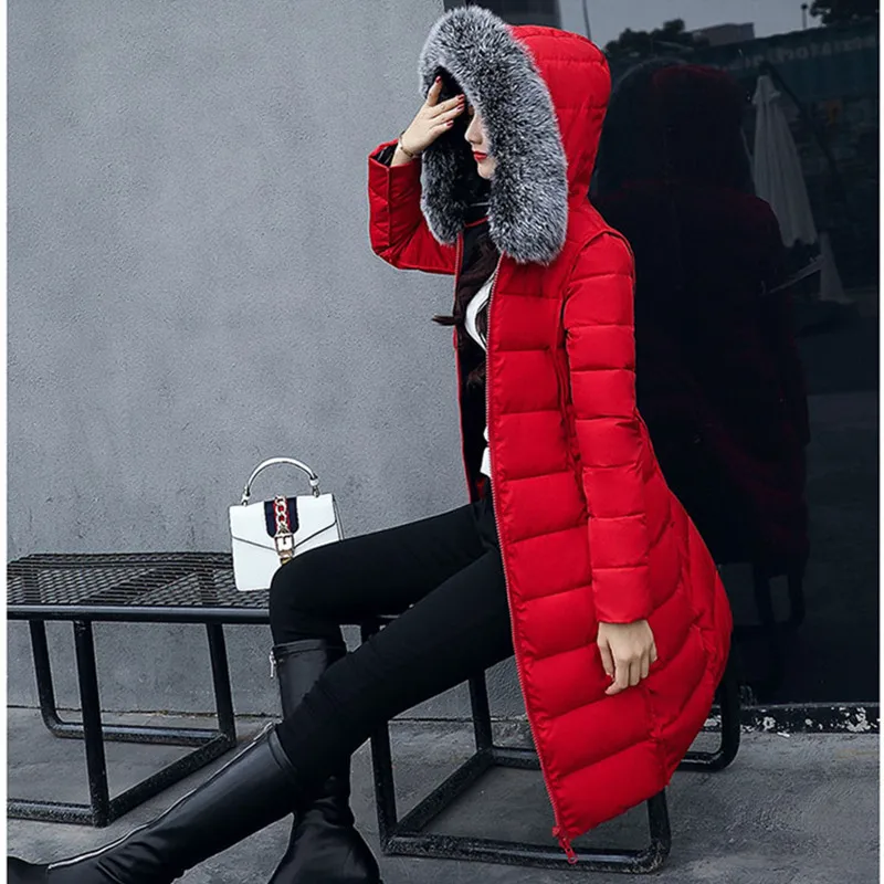 Зимнее двустороннее двухстороннее пальто женский пуховик с большим пушистым