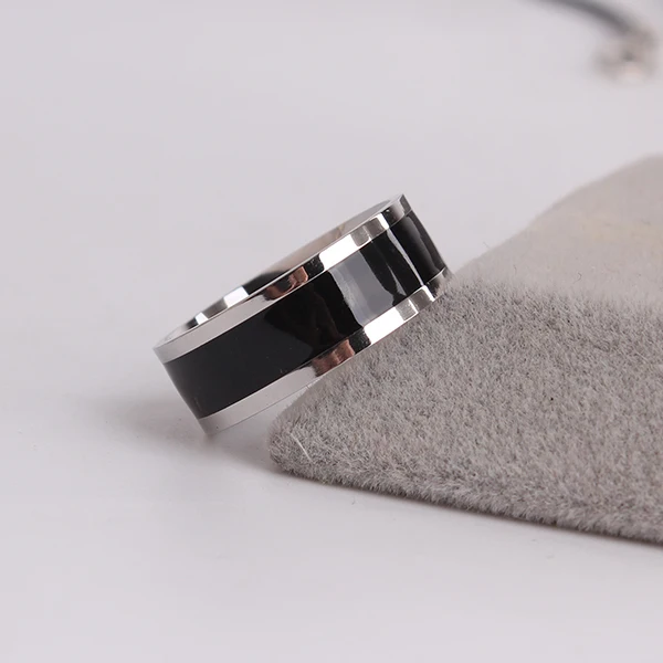 Бесплатная доставка 8 мм Черный Капельное Нефть в полоску 316l Нержавеющая сталь