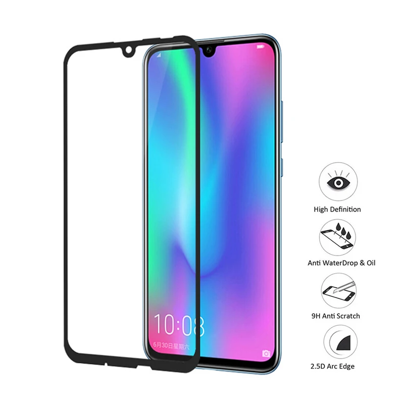 Закаленное стекло для Huawei Honor 10 lite чехол безопасная защита экрана стеклянная