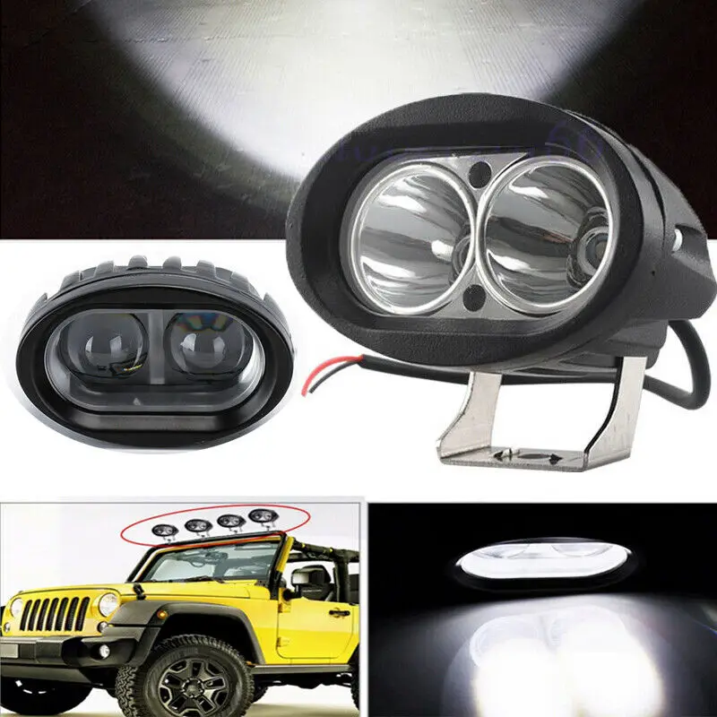 LED Forklift Truck Blue Warning Lamp Safety Work Spot Light Kit 20W 10-80V IP68 | Bar/Work