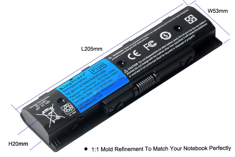 KingSener Korea Cell PI06 Battery для HP Enyy 14 15 17 Series Pavilion E051TX HSTNN LB4N 710415 001 Pi06 PI09|battery for hp|pi06 batteryfor hp |