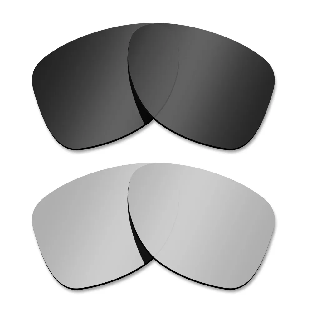 

Glintbay 2 пары поляризованных солнцезащитных очков, Сменные линзы для Оукли, отправка 2 невидимых черных и серебряных титана
