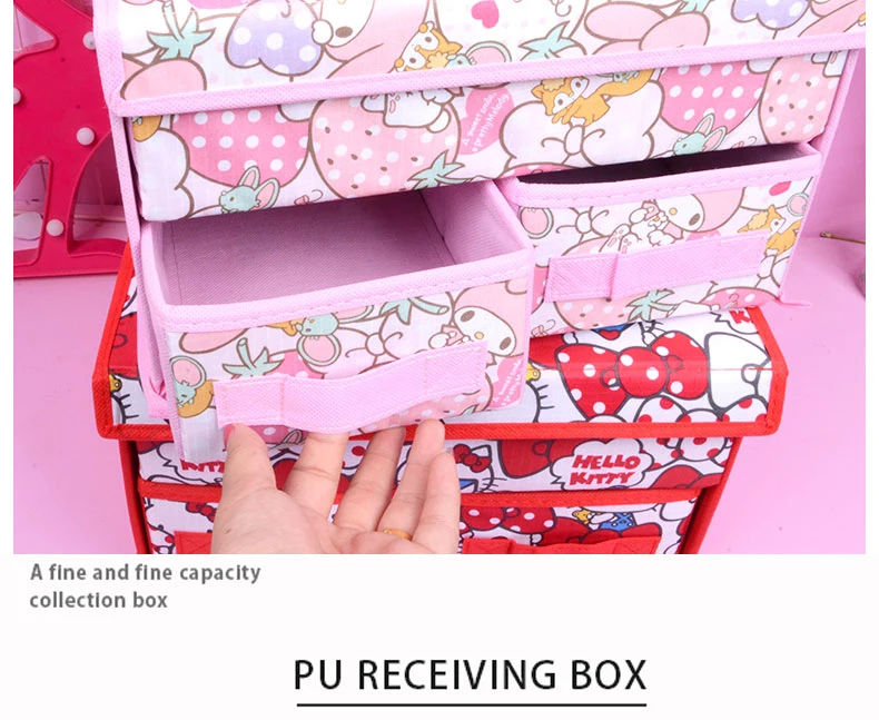 Органайзер с выдвижными ящиками дизайн мультяшная Клубничная мелодия пудинг