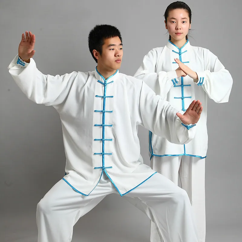 Унисекс традиционная китайская одежда 14 цветов с длинным рукавом Wushu TaiChi форма