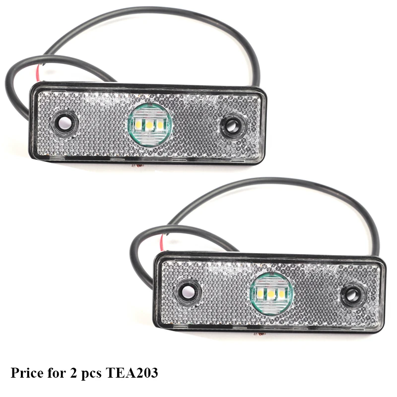 2 шт. aohewei 3 светодиодный прицеп Белый боковой габаритный фонарь свет 12 V 24 для
