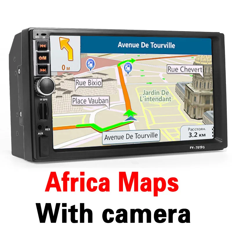 African Maps 2 din Автомобильный мультимедийный плеер GPS навигация Bluetooth Радио AUX mp3 MP4 MP5 стерео аудио Авто электронная Авторадио 2din без DVD - Цвет: African Maps