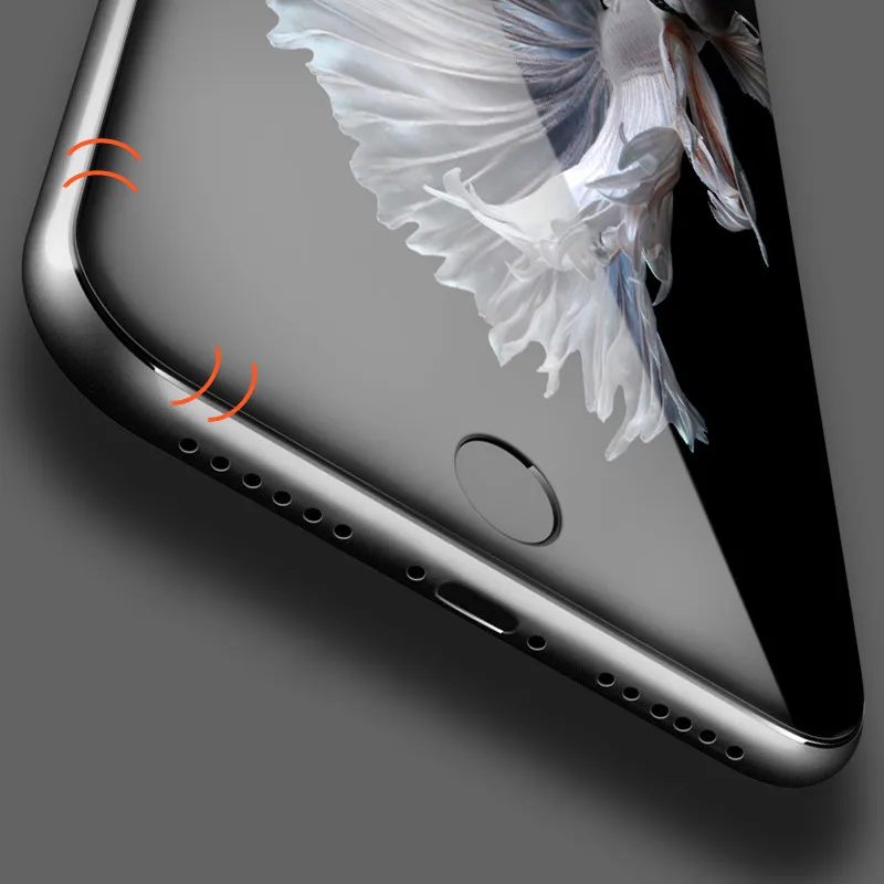 3D мягкое закаленное стекло для iPhone 6 S 7 8 Plus X 10 противоударное защитное покрытие