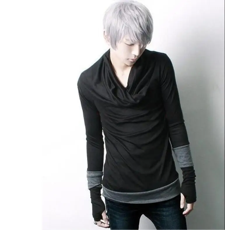 Мужская футболка с длинным рукавом GD облегающая большого размера перчатками для