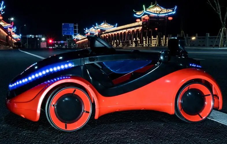 Детский Электрический автомобиль научная фантастика четырехколесный автомобиль дистанционного управления, роскошный электрический игрушечный автомобиль для детей