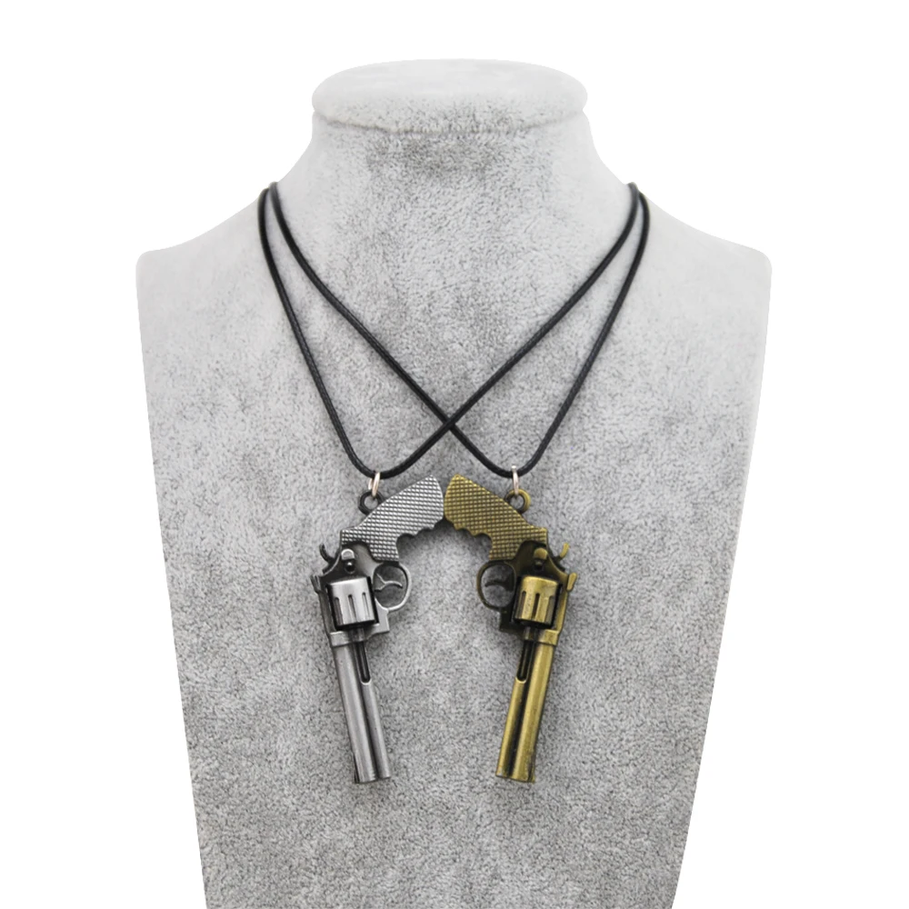 Новинка кожаная цепь Counter Strike мужской револьвер колье мужское винтажное золотое
