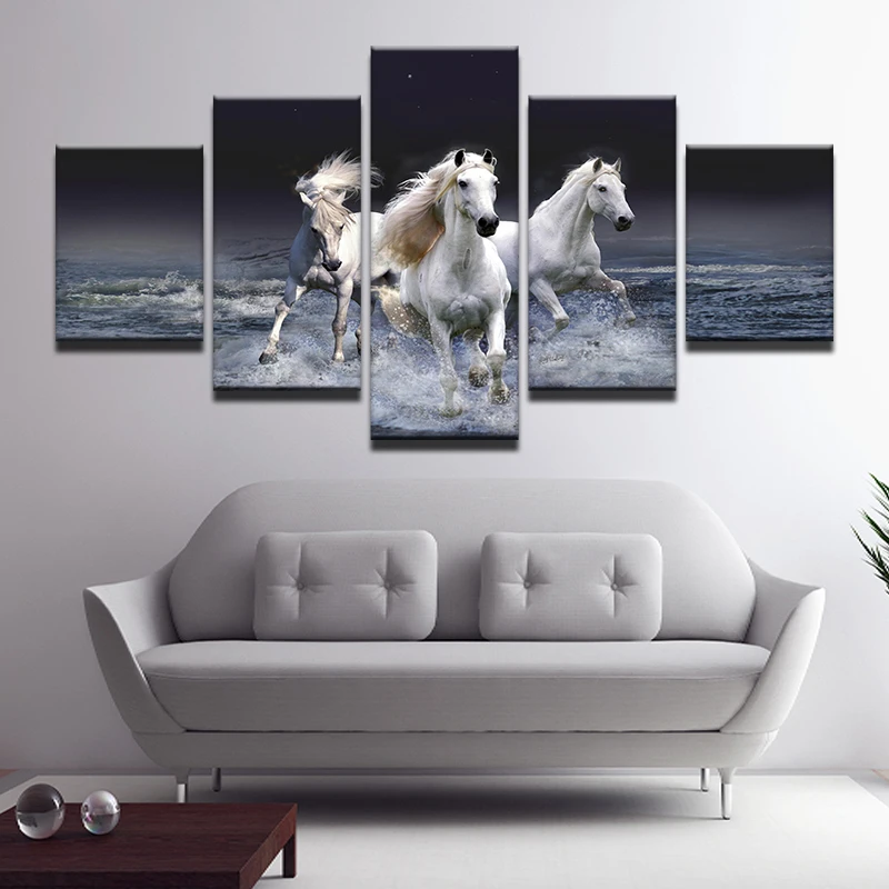 5 шт. цифровой постер на холсте Летающая лошадь|the paintings|poster paintingoil canvas |