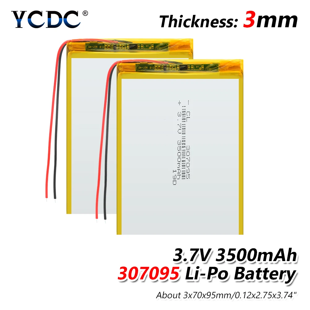 Защищенные PCM 3,7 V 307095 3500mAh литий-ионные полимерные Lipo Аккумуляторы для IPad power Bank планшетный компьютер