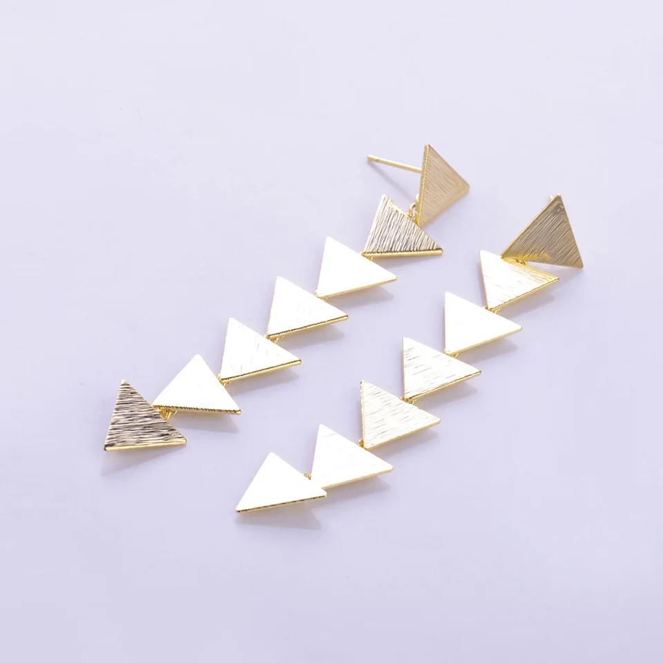 Cringcoco 2019 Geometric Eardrop Sensuous Simple Atmosphere Triangle Dangle Drop Earrings Popular Modern Jewellery | Украшения и