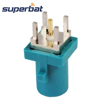 Superbat Fakra Z Waterblue/5021 штекер для монтажа печатной платы прямой
