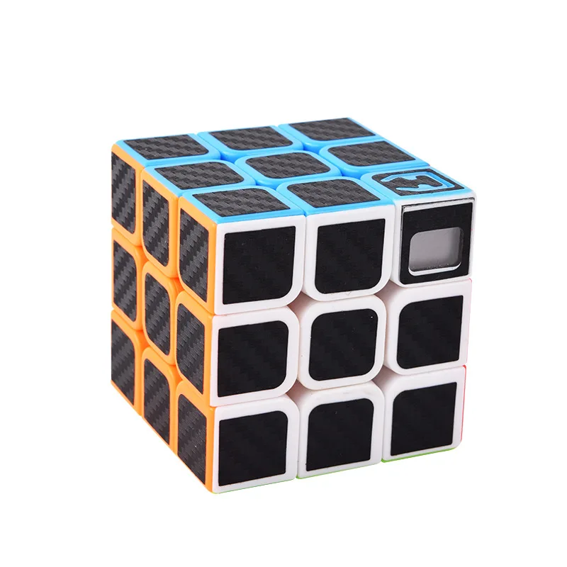 3x3x3 наклейка из углеродного волокна, магический куб с таймером для профессионального соревнования, скоростной кубик-головоломка, крутые детские игрушки, подарки для взрослых и детей