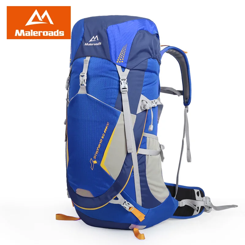 Blue 50L Высокое качество Maleroads 50L Открытый водонепроницаемый унисекс рюкзак Кемпинг Туризм рюкзак спортивные сумки путешествия рюкзак для мужчин и женщин - Цвет: Blue 50L