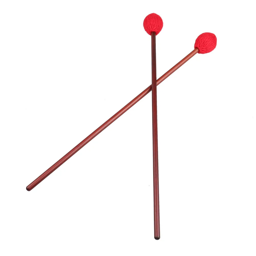 Высококачественная пряжа средней жесткости Marimba Mallets синяя красная нейлоновая пряжа головка для Marimbas Vibes Vibraphone Percussion аксессуары