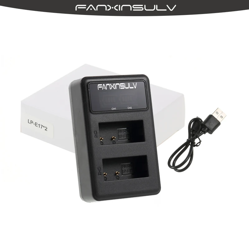 3 шт. LPE17 LP E17 LP-E17 батарея + LCD USB двойное зарядное устройство для Canon 200D M3 M5 M6 77D 750D 760D