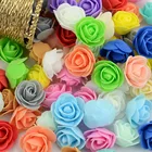 500 искусственные мини розы из пенополиэтилена, искусственные розы, цветы ручной работы сделай сам, свадебное украшение для дома, праздничные и вечерние ничные принадлежности