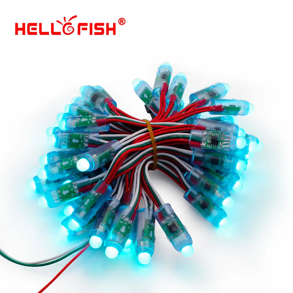 Hello Fish 12 мм WS2811 полноцветный пиксельный модуль DC5V IP68 Водонепроницаемые точечные