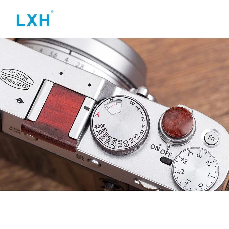 Red 1 Set LXH деревянная поверхность камеры Мягкая кнопка спуска затвора с крышкой Горячий башмак для Fujifilm Fuji XT20 X100F X-T2 X100T X-PRO2 X-T10 - Цвет: Red 1 Set