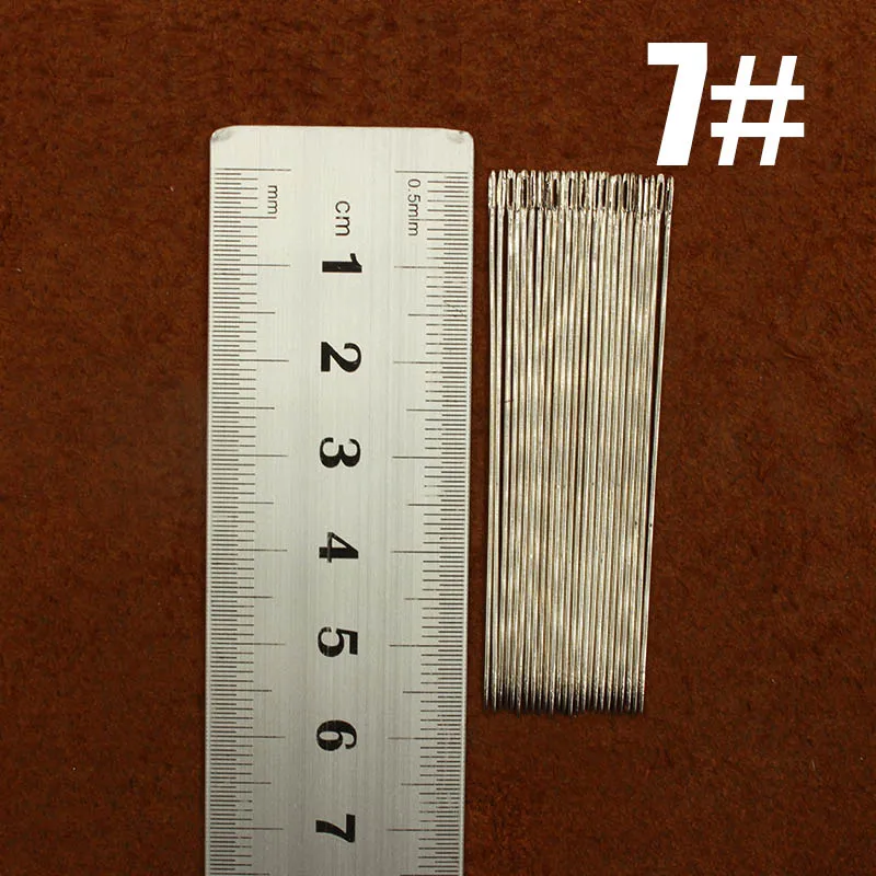 Новые с прямым валиковым швом; иглы 25 шт./компл. для DIY ручной ювелирных изделий инструмент с принтом «большие глаза» с отделкой бисером threading иглы, 13 размеров шнура шпильки - Цвет: NO.7