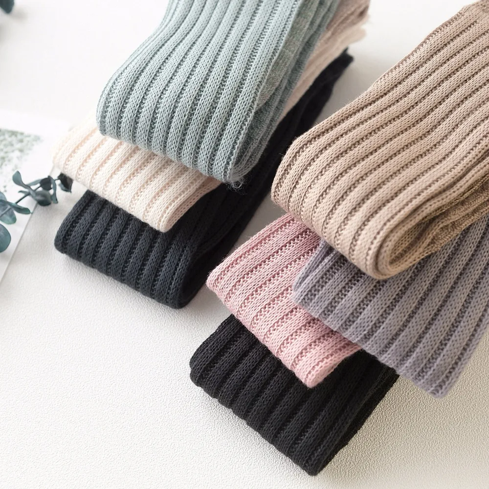 Новые зимние длинные чулки с нашивками рабочие ворсом женские облегающие милые