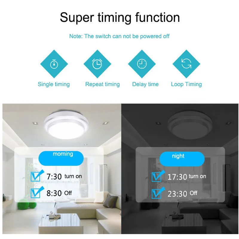 Сенсорный выключатель Sonoff T1 с Wi-Fi и РЧ настенный дистанционное управление панель