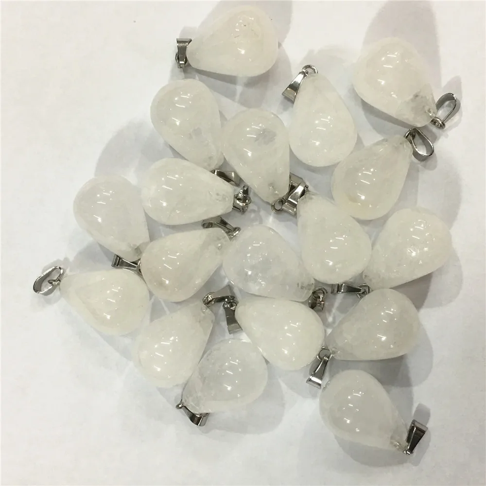 13*18 мм натуральный драгоценный камень прозрачный белый кристалл подвески в форме