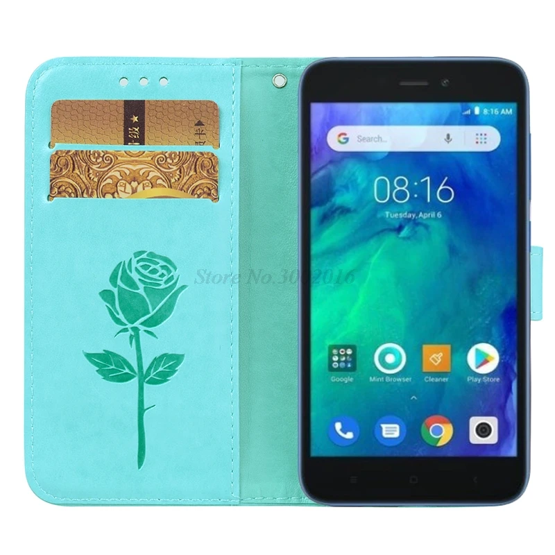 Чехол для Xiaomi Redmi GO чехол Мягкая силиконовая задняя крышка кожаный флип-кейс 6